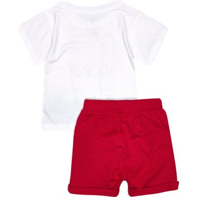 Mini boys blue Bronx t-shirt shorts outfit